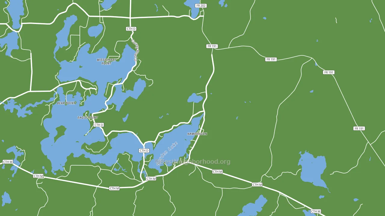 Namekagon, WI block-group voter-turnout map