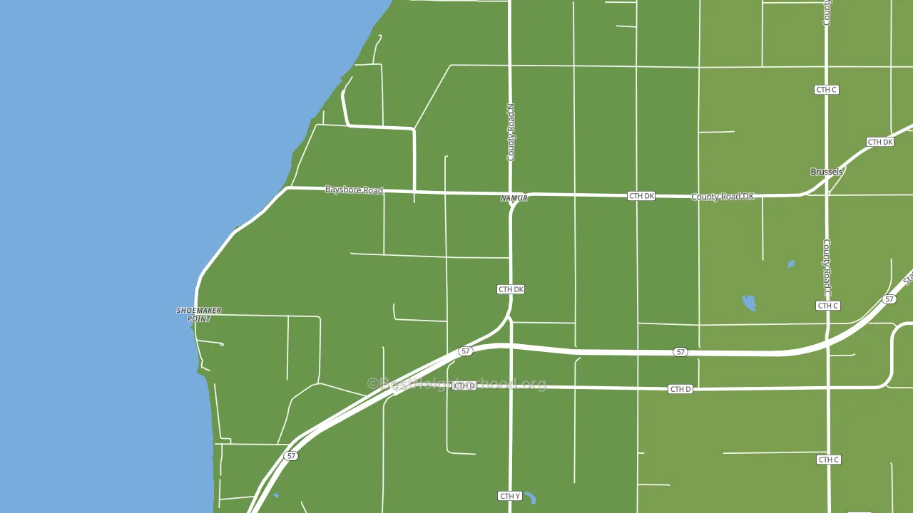 Namur, WI block-group voter-turnout map