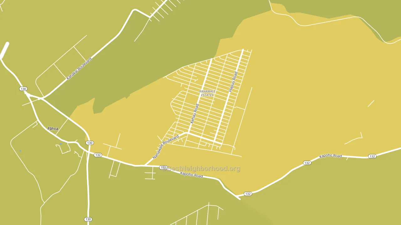 Nanawale Estates, HI block-group voter-turnout map