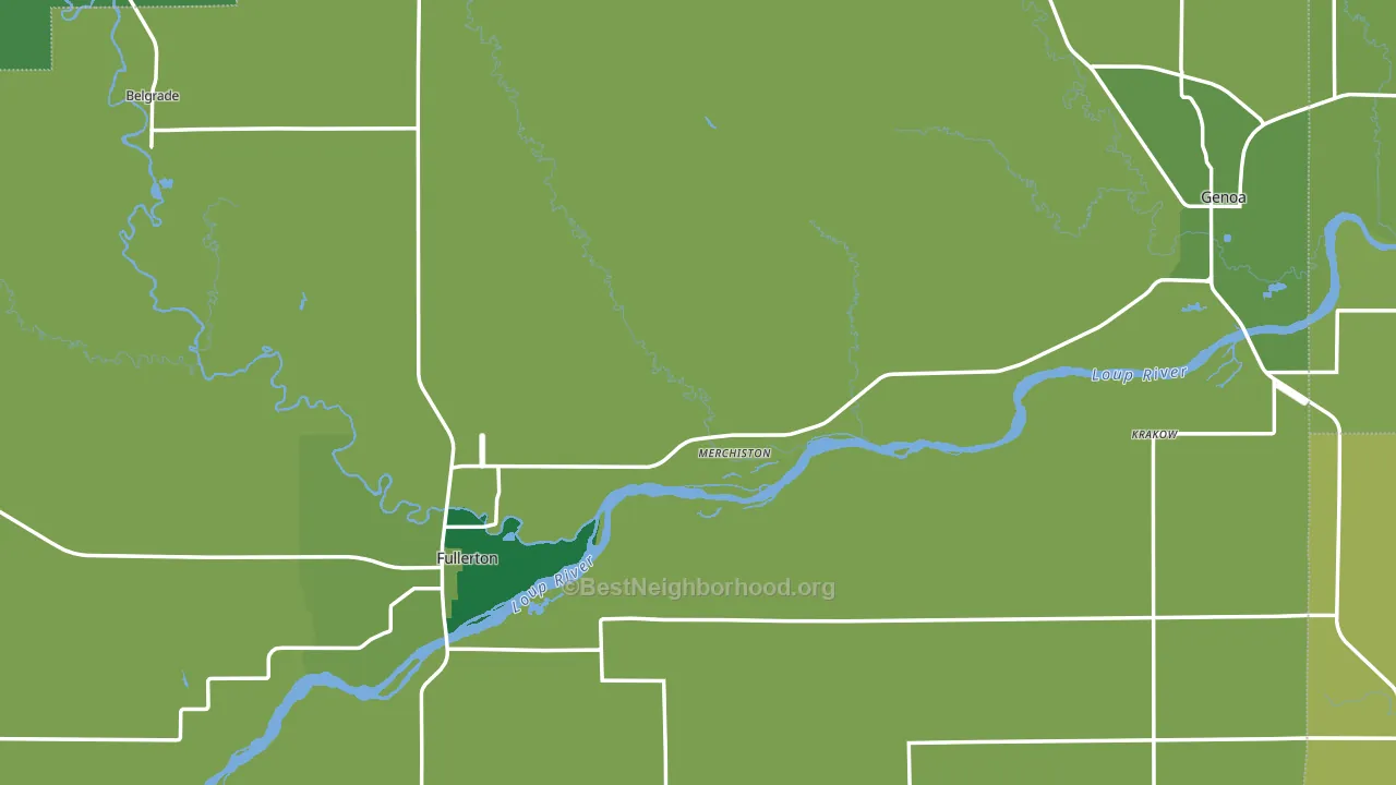 Nance County, NE block-group voter-turnout map