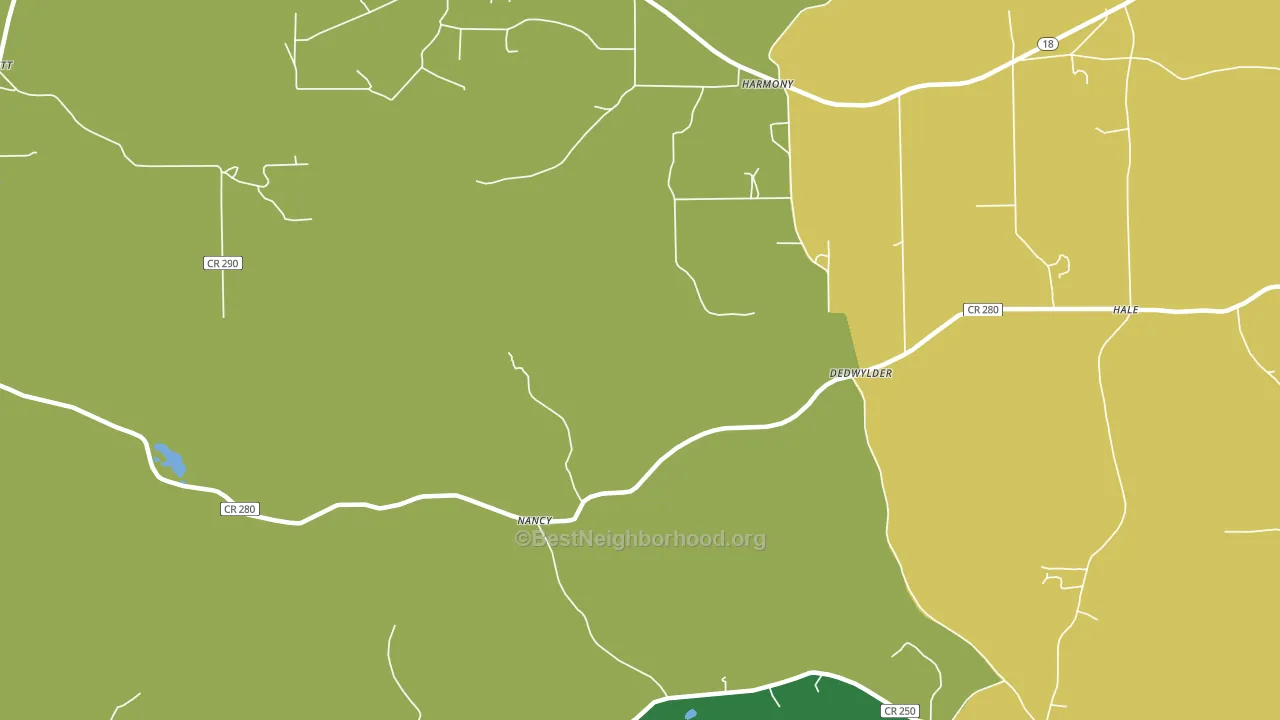 Nancy, MS block-group voter-turnout map