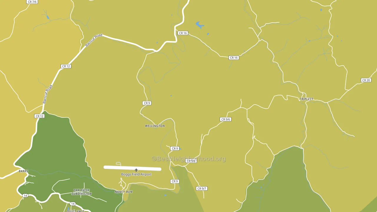 Nancy Run, WV block-group voter-turnout map