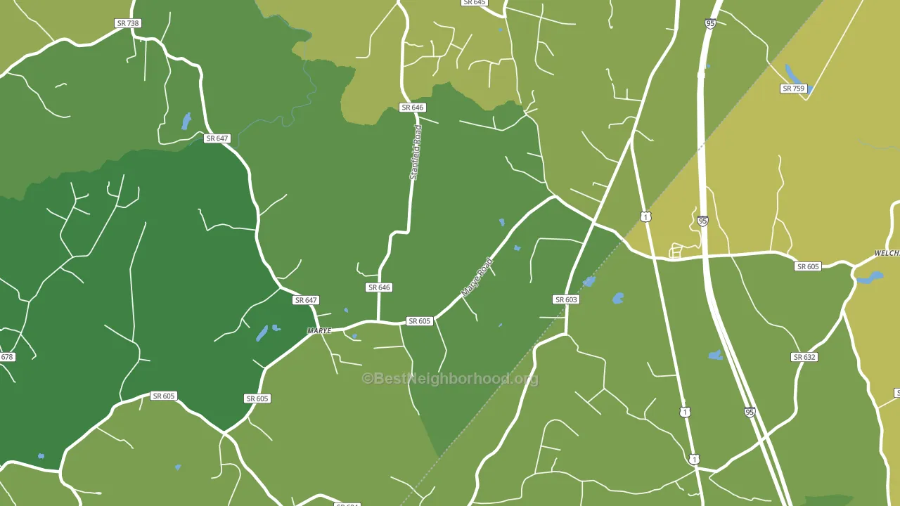 Nancy Wrights Corner, VA block-group voter-turnout map