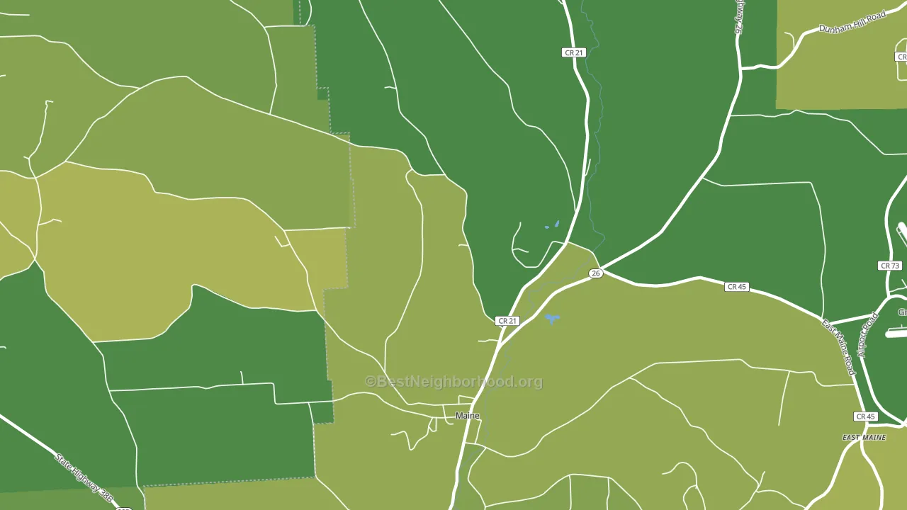 Nanticoke, NY block-group voter-turnout map