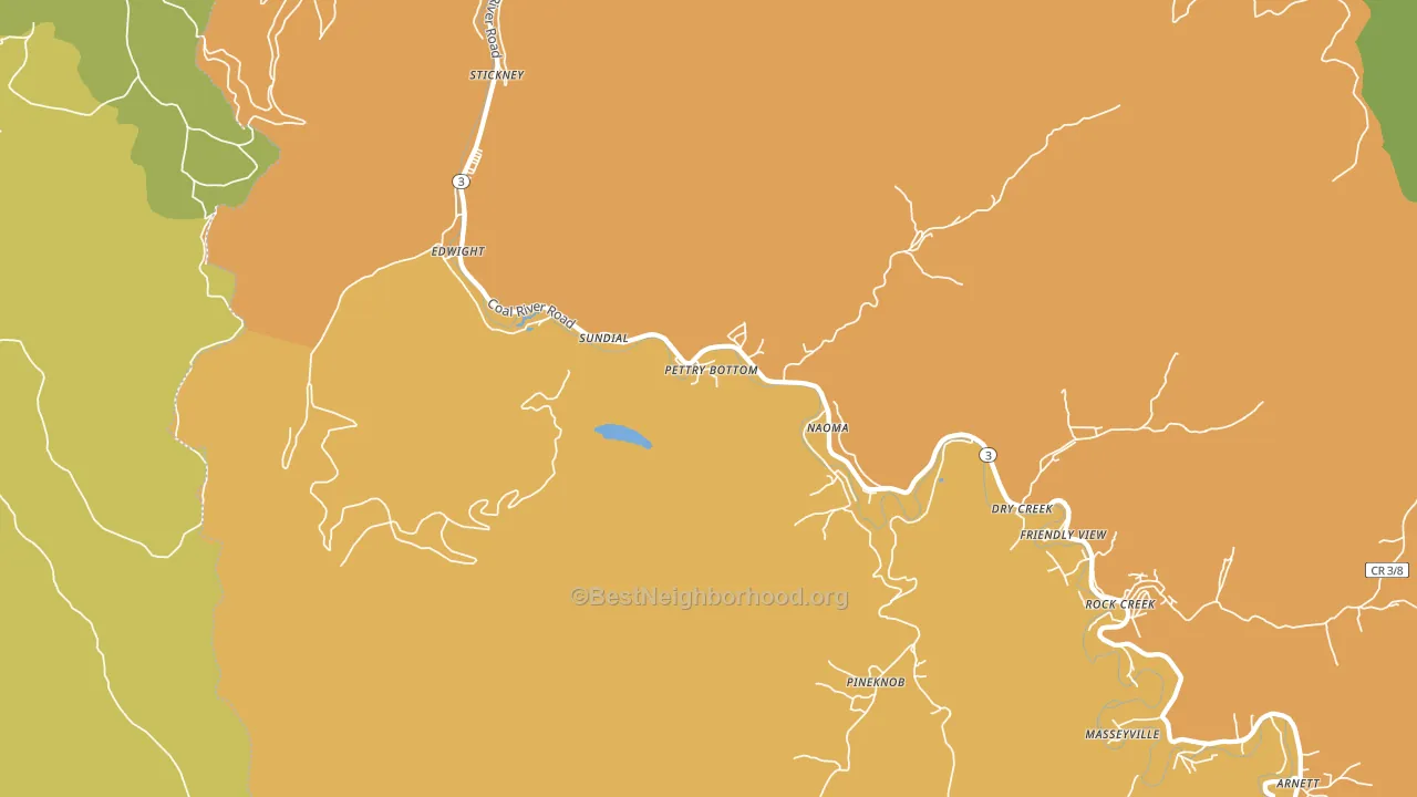 Naoma, WV block-group voter-turnout map