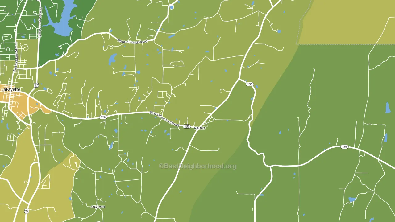 Naomi, GA block-group voter-turnout map