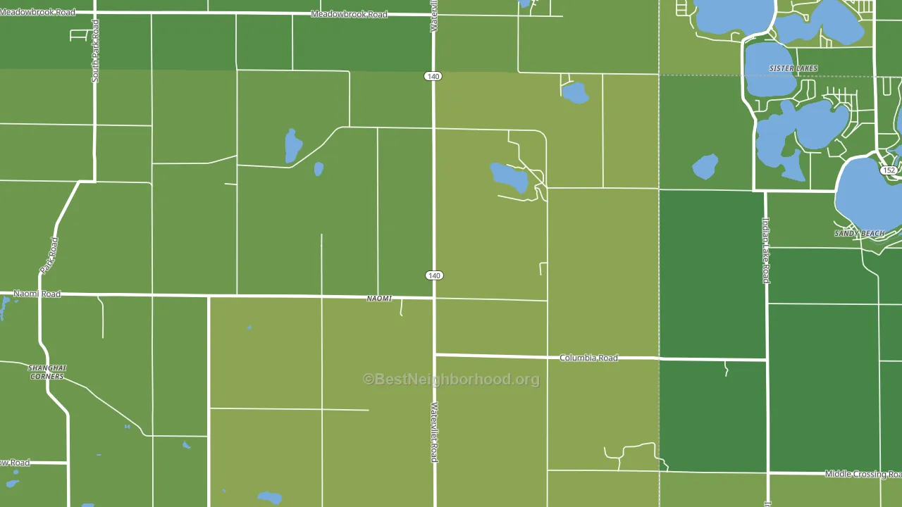 Naomi, MI block-group voter-turnout map