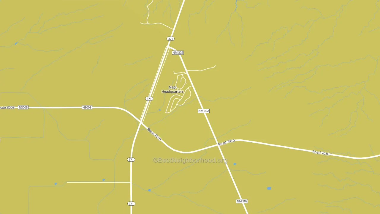 Napi Headquarters, NM block-group voter-turnout map