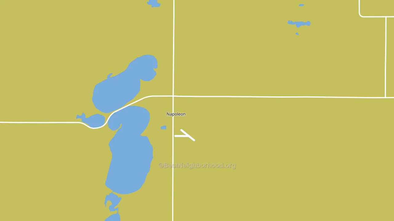 Napoleon, ND block-group voter-turnout map