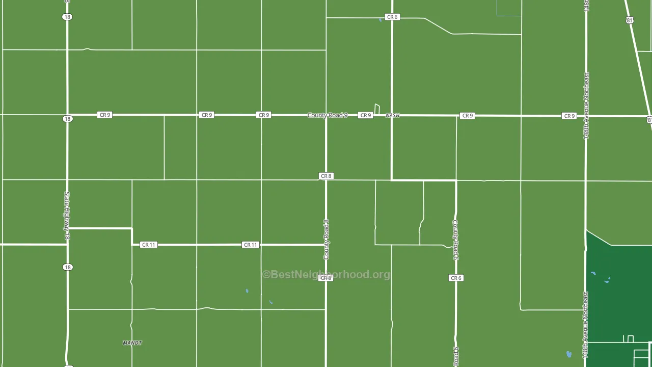 Nash, ND block-group voter-turnout map
