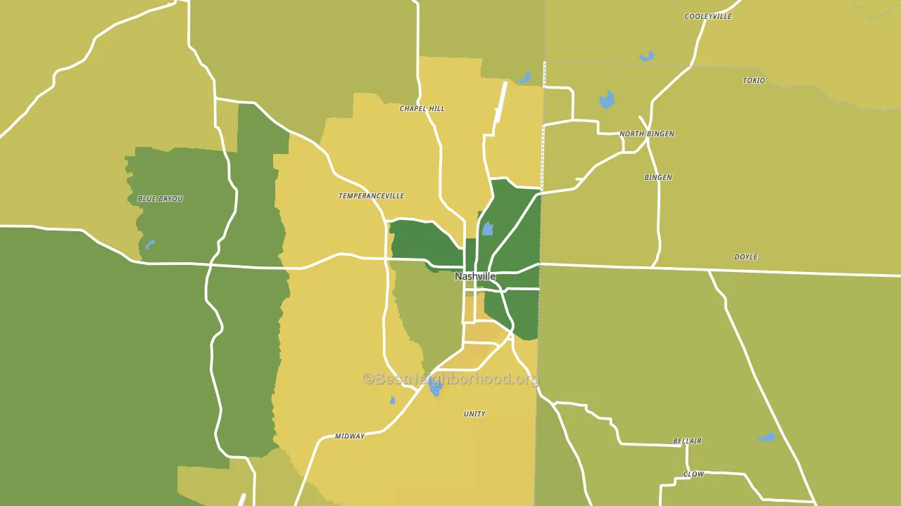 Nashville, AR block-group voter-turnout map