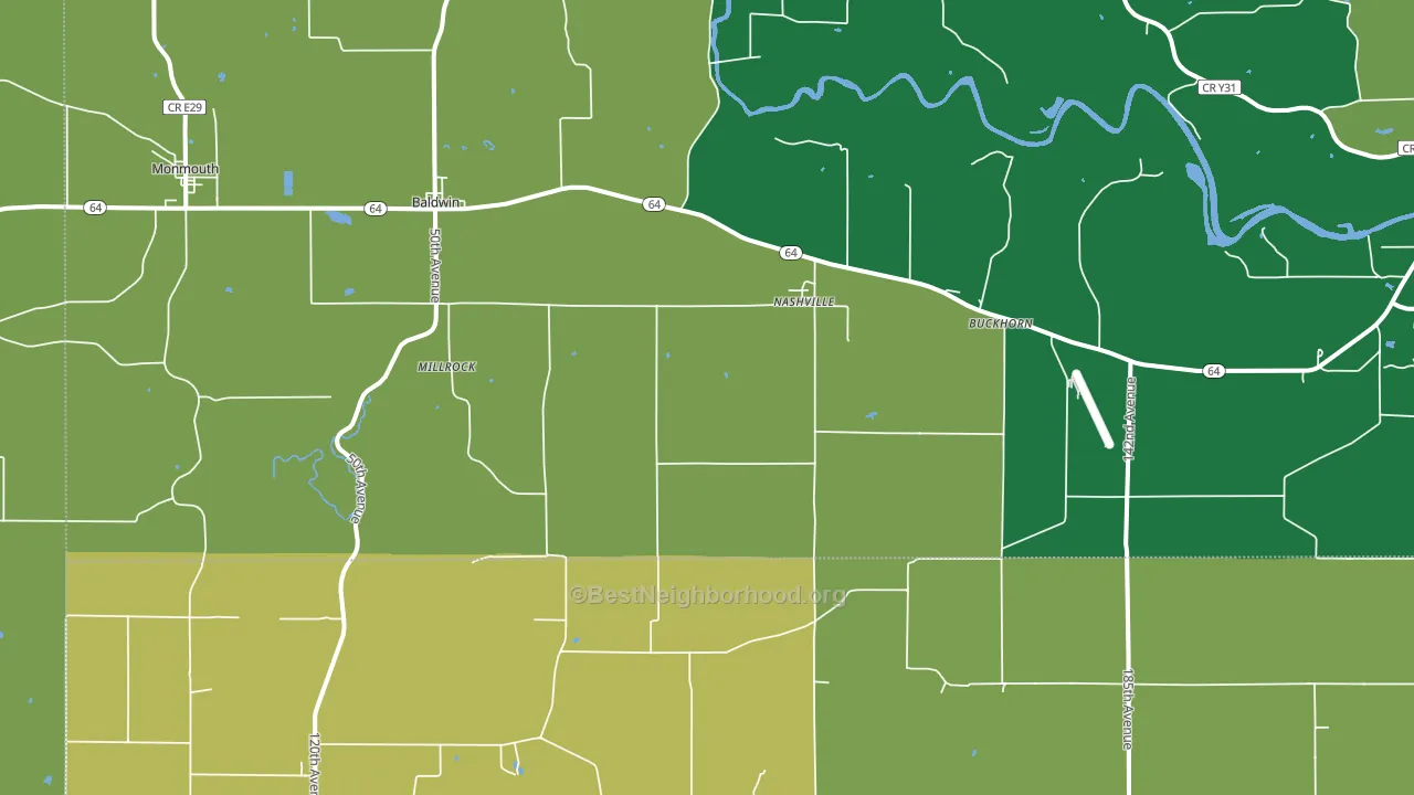 Nashville, IA block-group voter-turnout map
