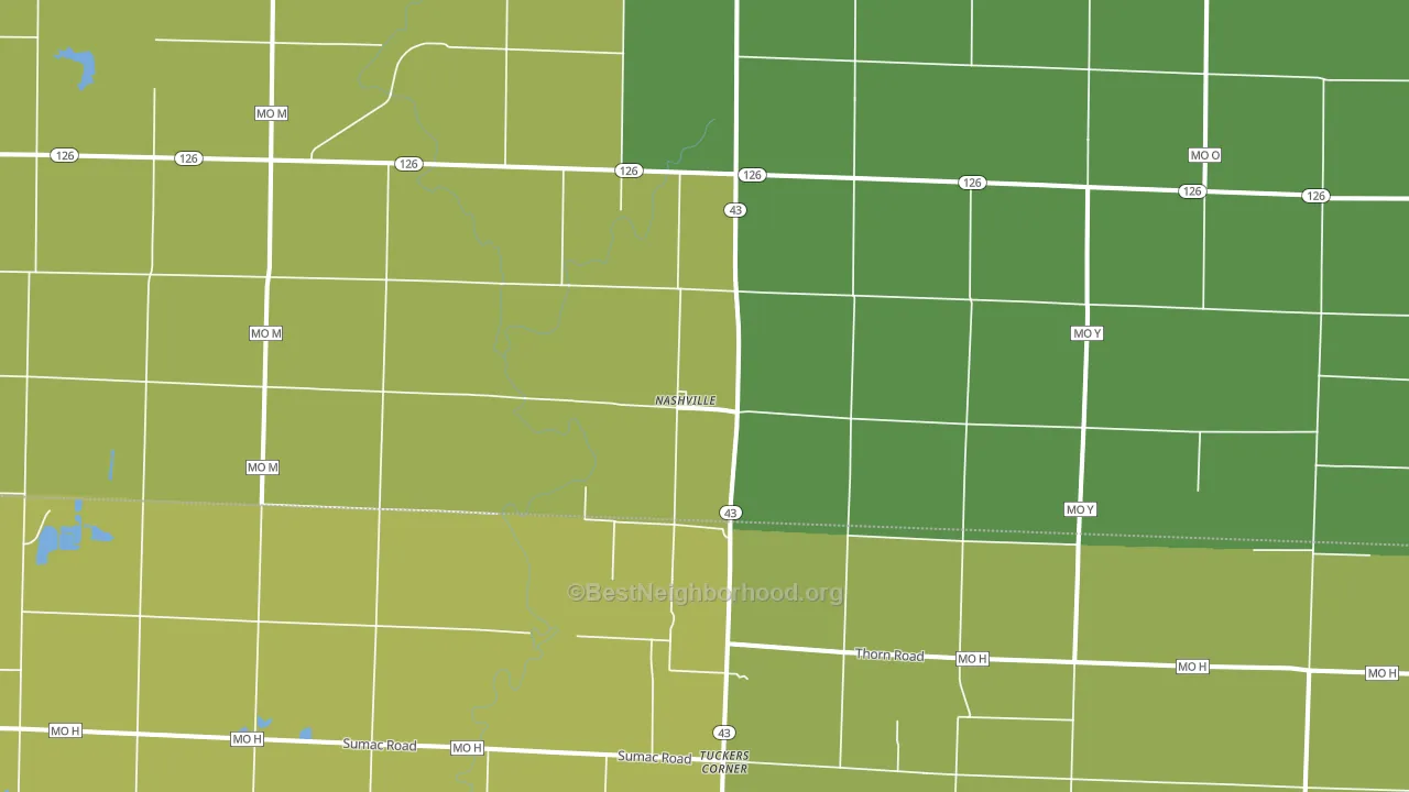Nashville, MO block-group voter-turnout map