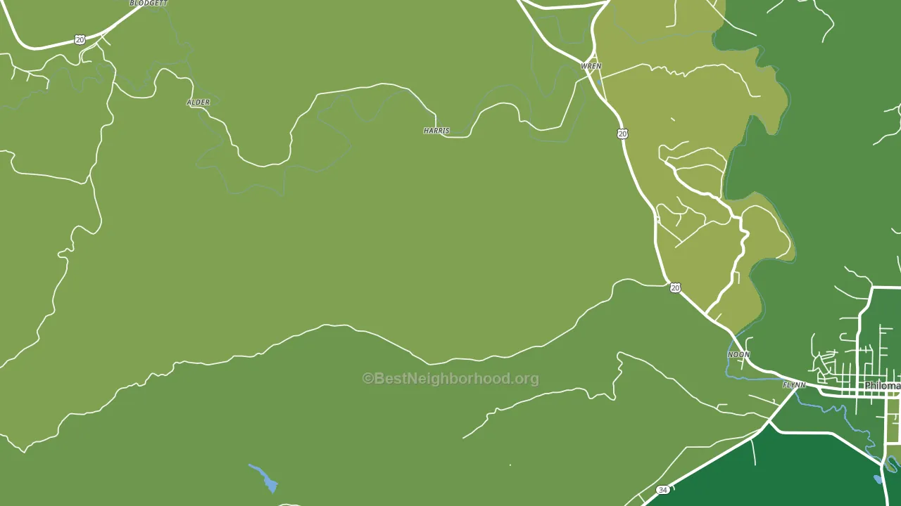 Nashville, OR block-group voter-turnout map