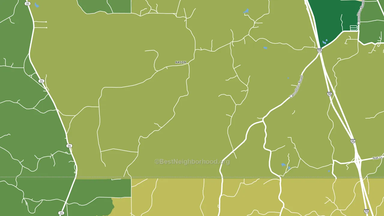 Nason, MS block-group voter-turnout map