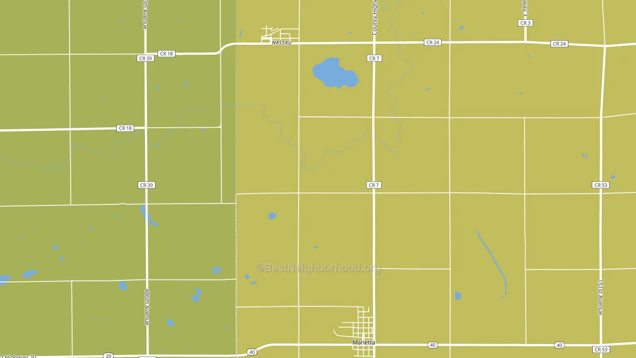 Nassau, MN block-group voter-turnout map