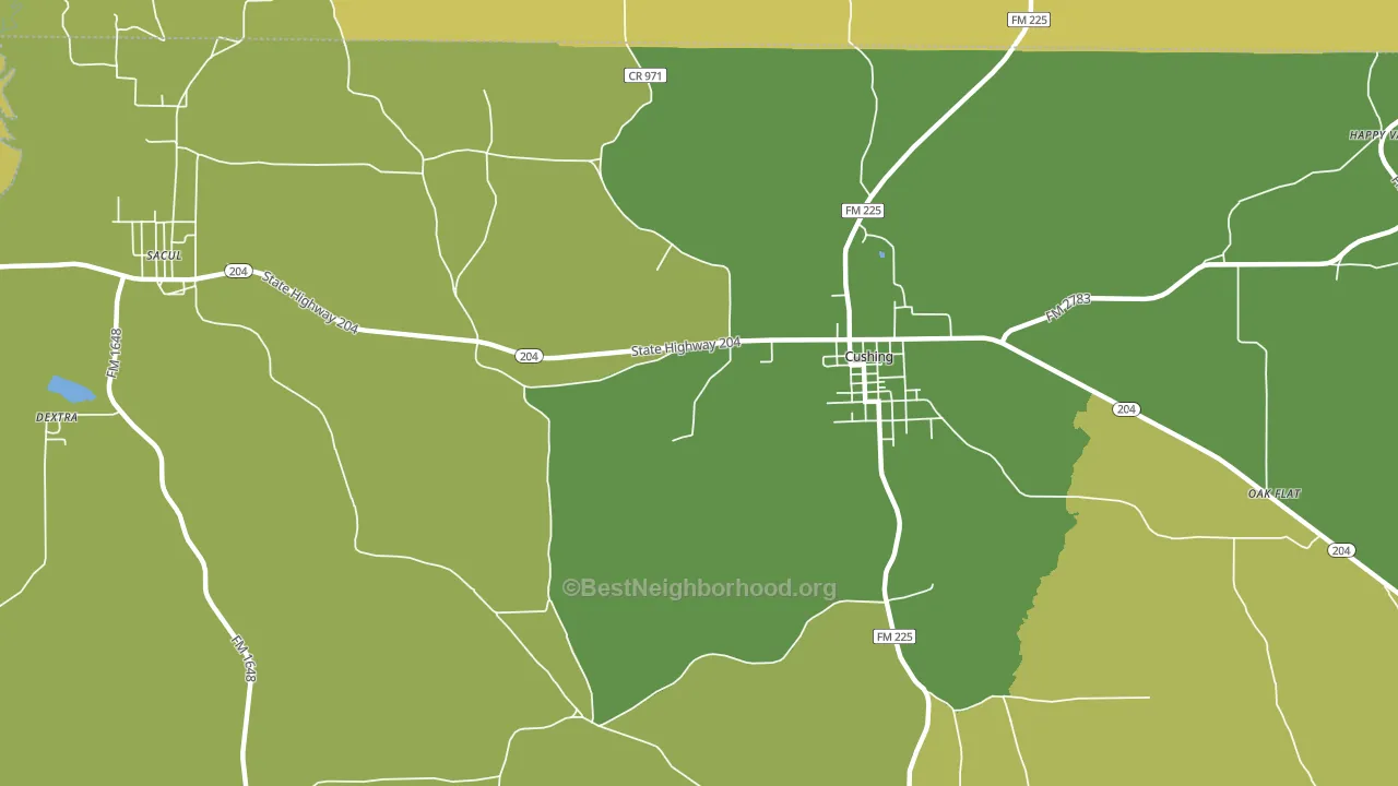 Nat, TX block-group voter-turnout map