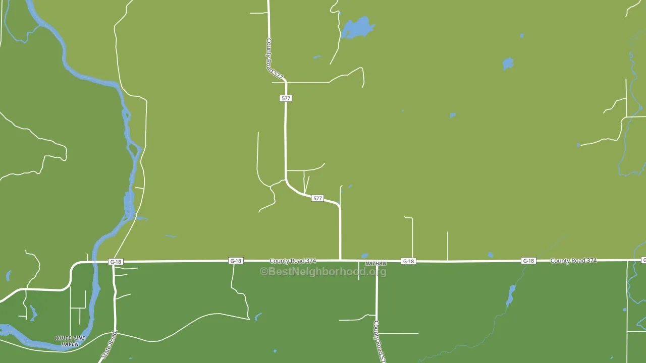 Nathan, MI block-group voter-turnout map
