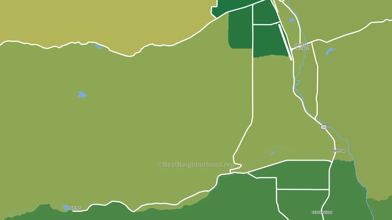 Nathrop, CO block-group voter-turnout map