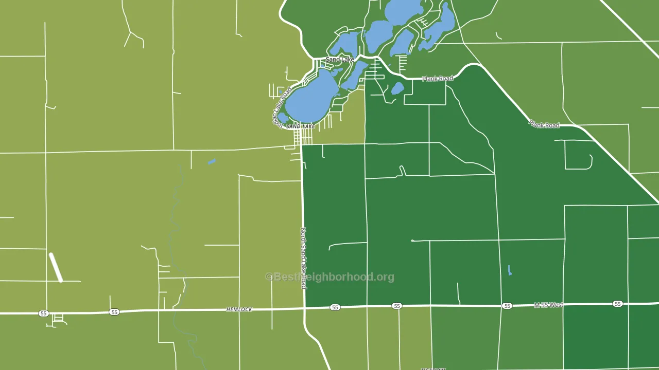 National City, MI block-group voter-turnout map