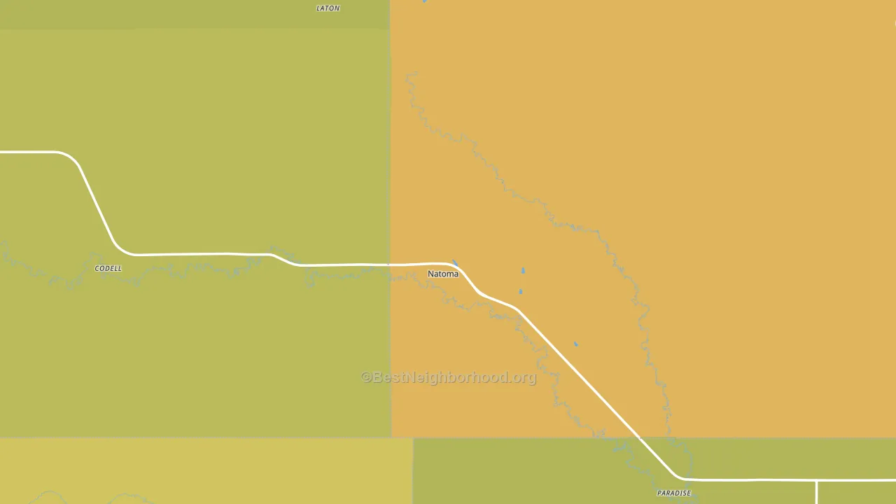 Natoma, KS block-group voter-turnout map