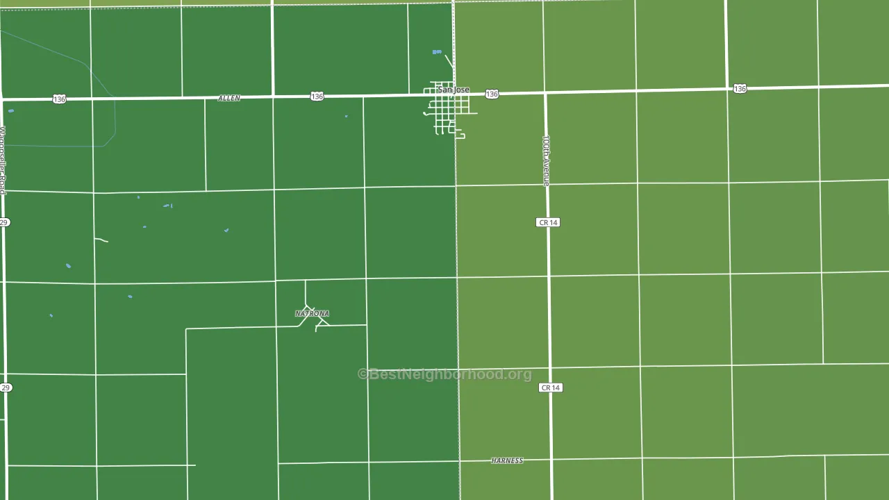 Natrona, IL block-group voter-turnout map
