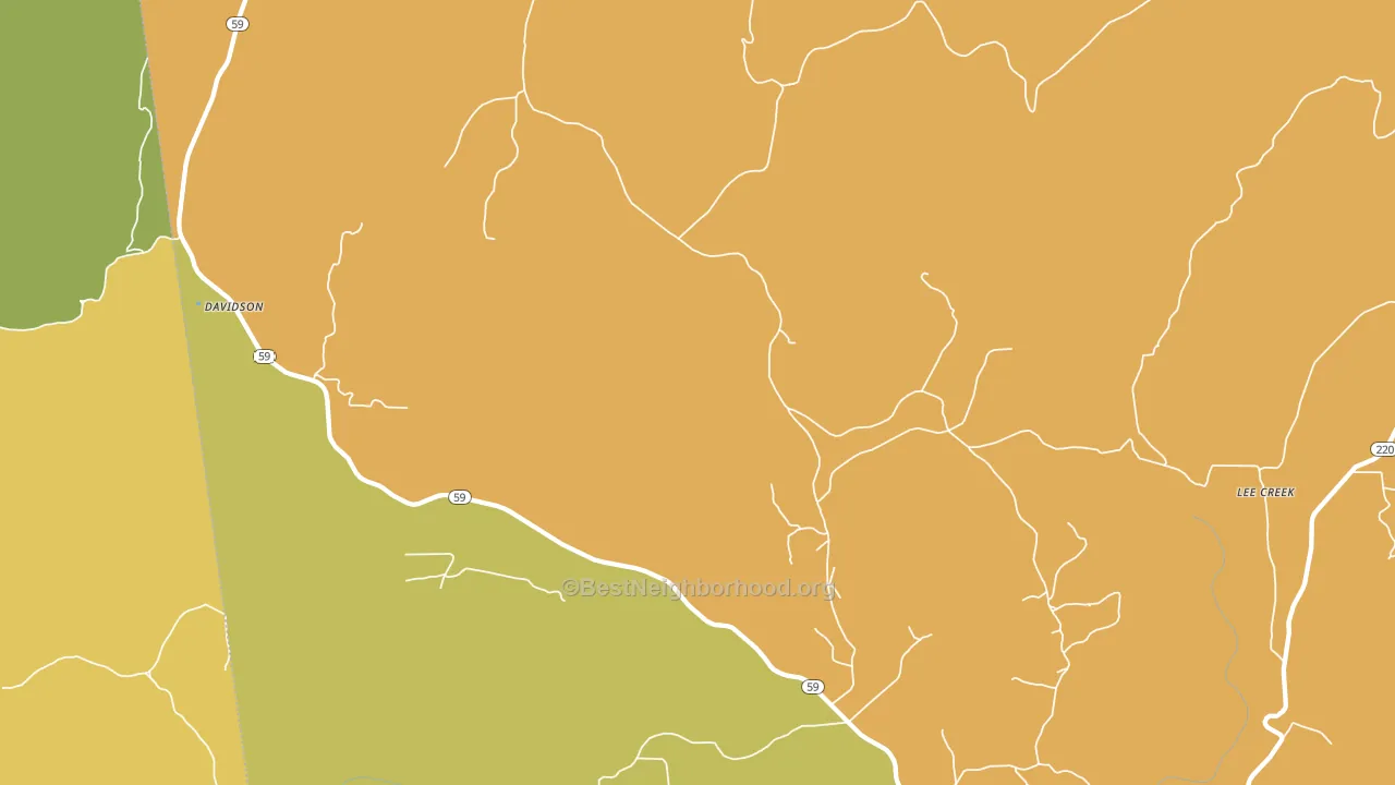Natural Dam, AR block-group voter-turnout map