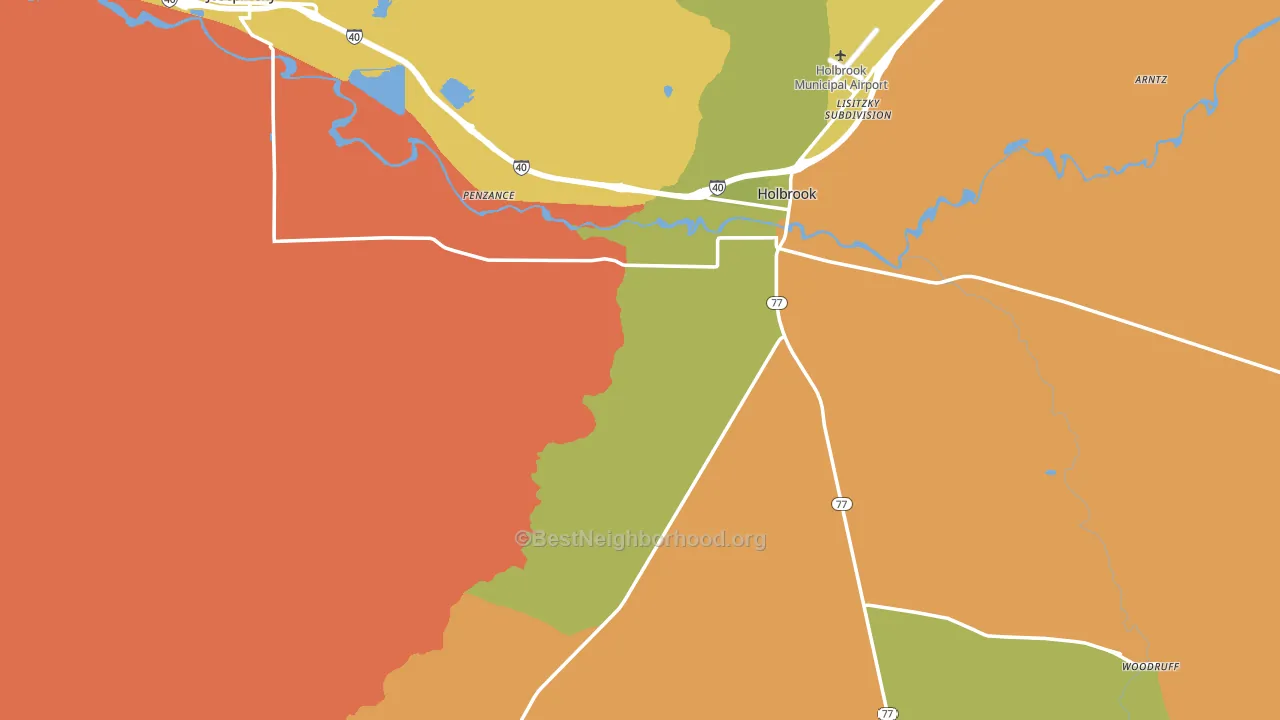 Navajo County, AZ block-group voter-turnout map