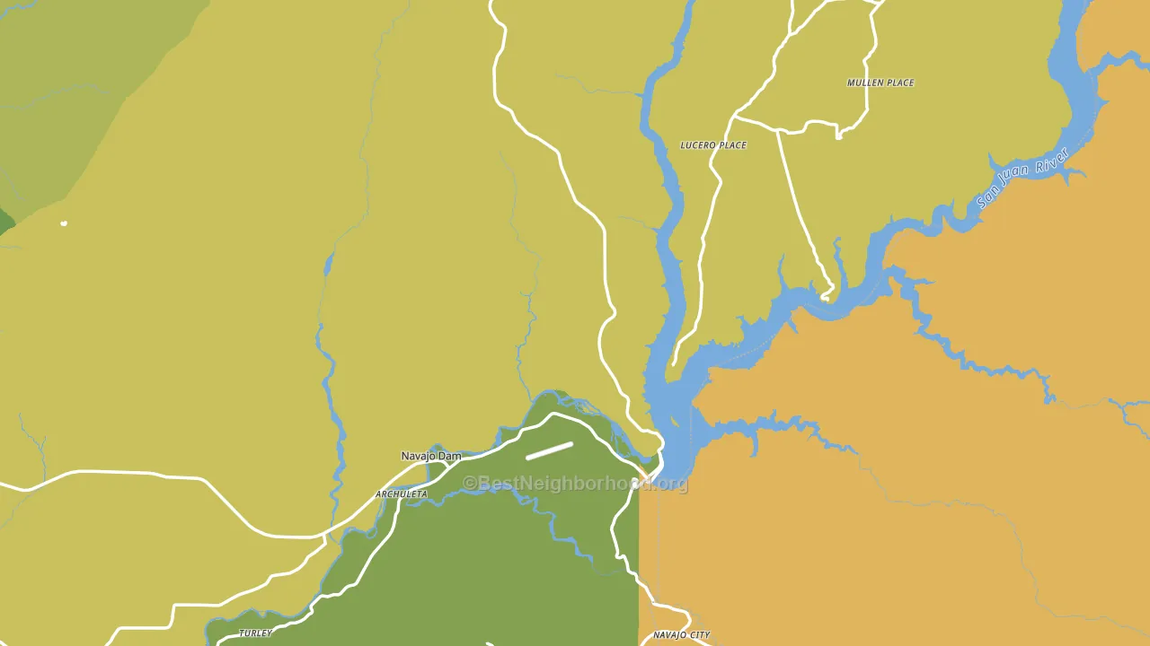 Navajo Dam, NM block-group voter-turnout map