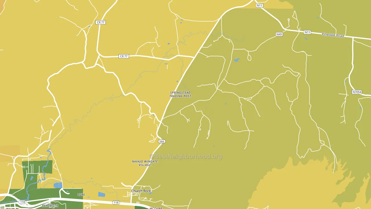 Navajo Wingate Village, NM block-group voter-turnout map