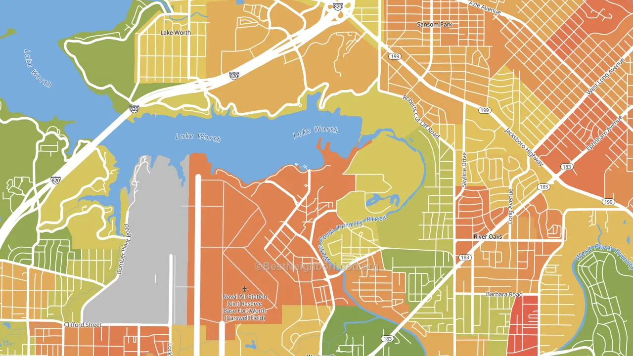 Naval Air Station JRB, TX block-group voter-turnout map