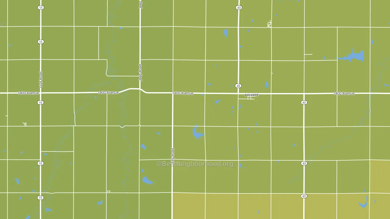 Navarre, KS block-group voter-turnout map