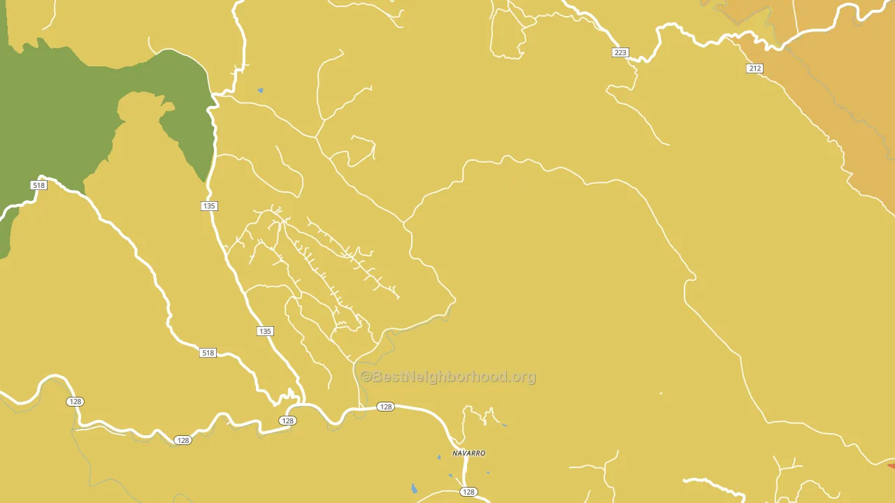 Navarro, CA block-group voter-turnout map
