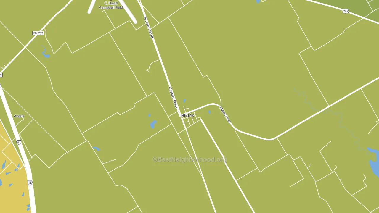 Navarro, TX block-group voter-turnout map