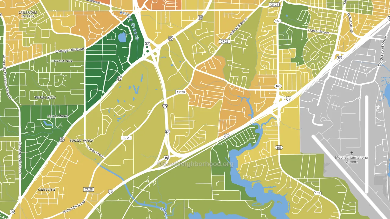 Navco, Mobile, AL block-group voter-turnout map