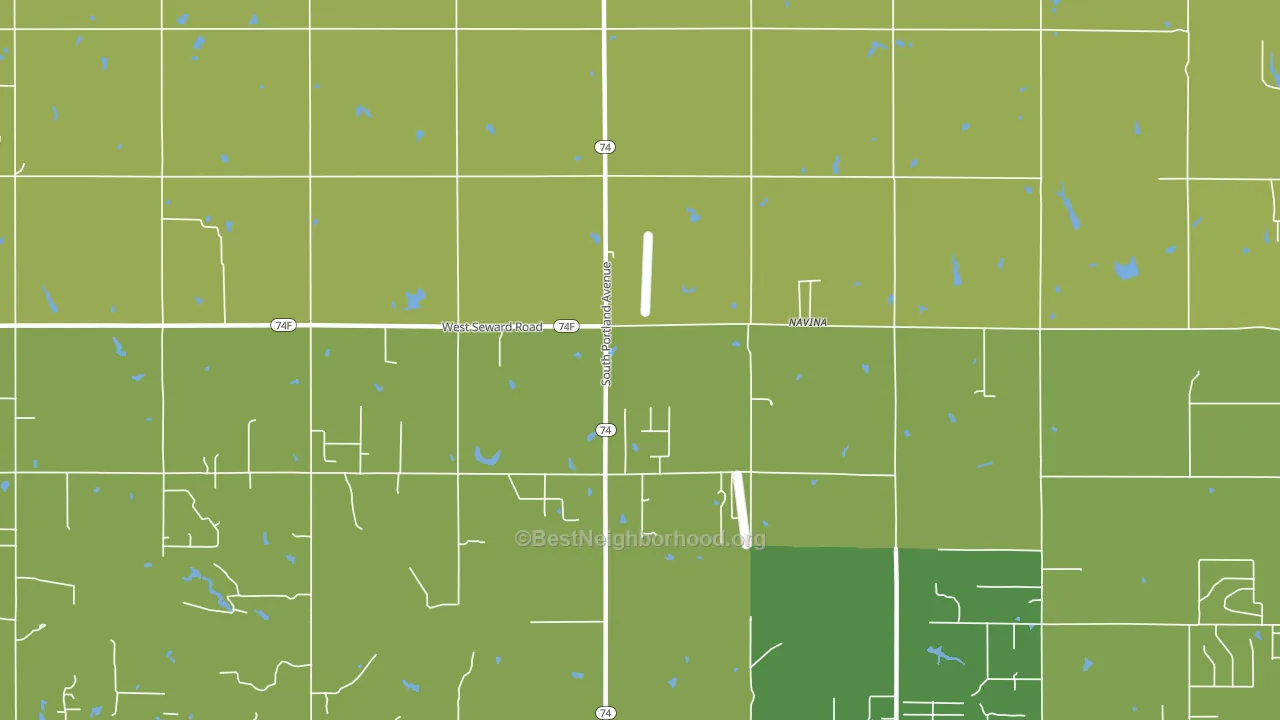 Navina, OK block-group voter-turnout map