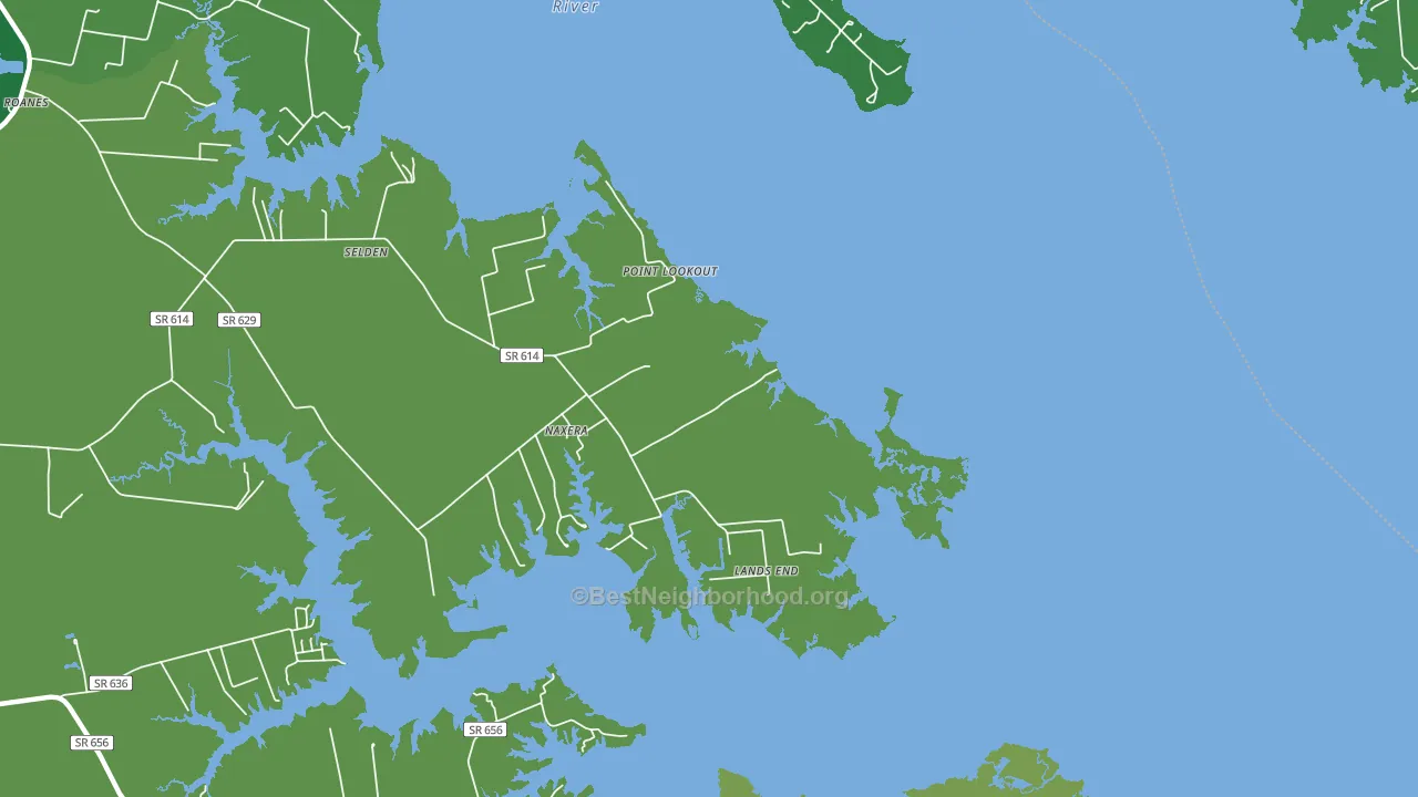 Naxera, VA block-group voter-turnout map
