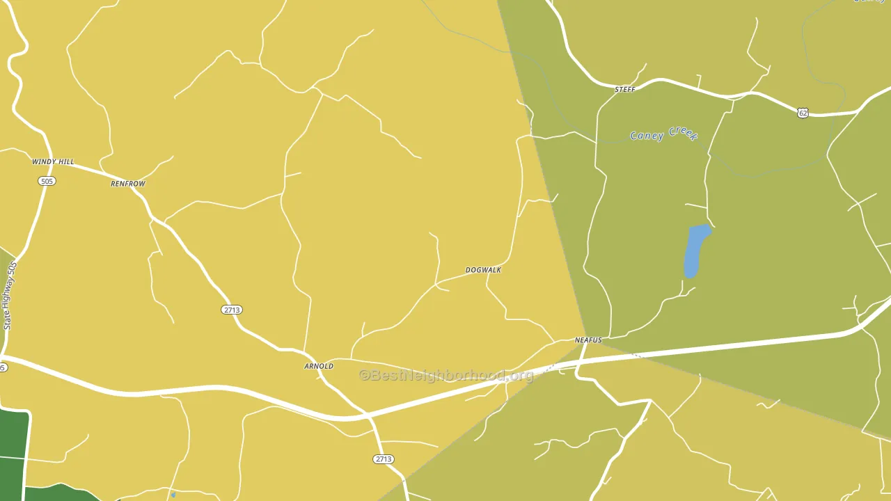 Neafus, KY block-group voter-turnout map