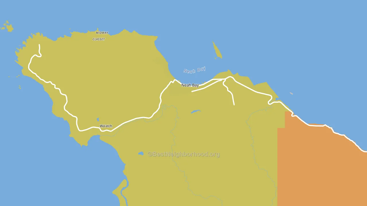 Neah Bay, WA block-group voter-turnout map