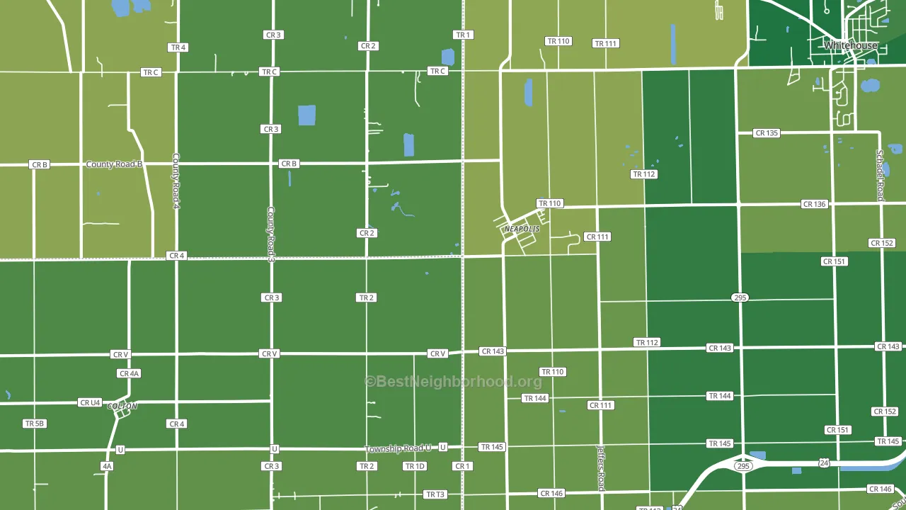 Neapolis, OH block-group voter-turnout map