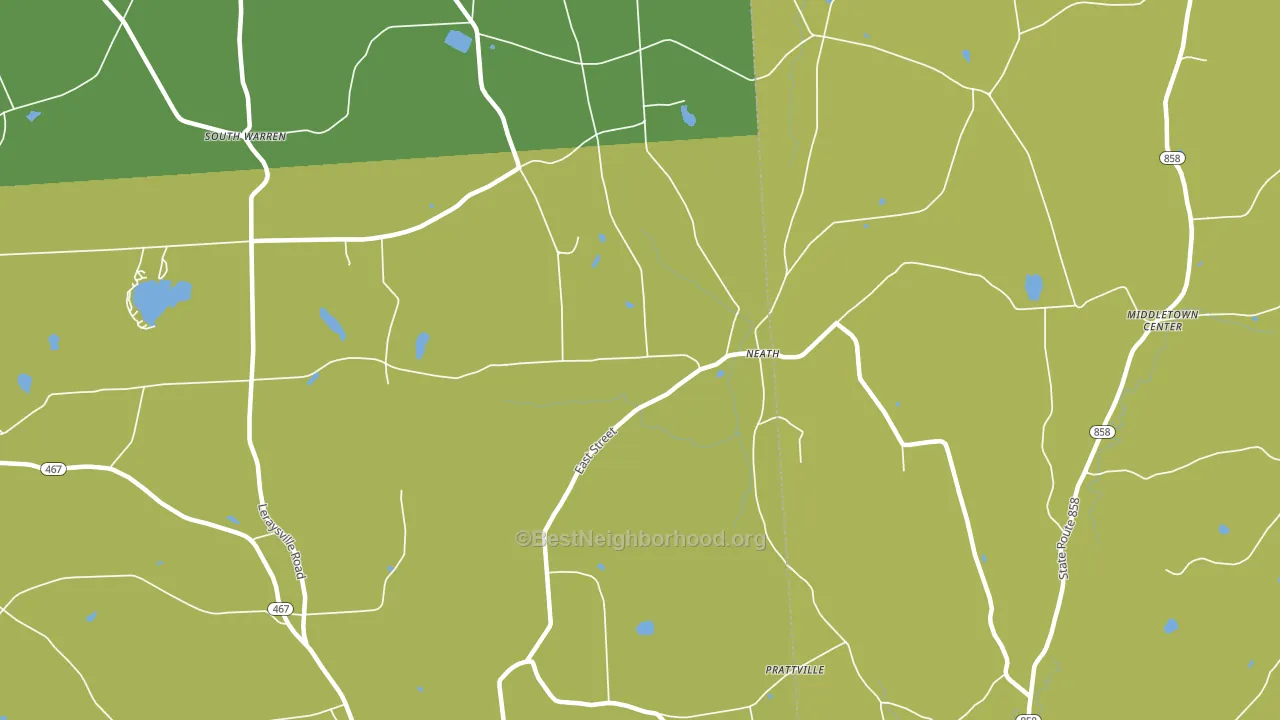 Neath, PA block-group voter-turnout map