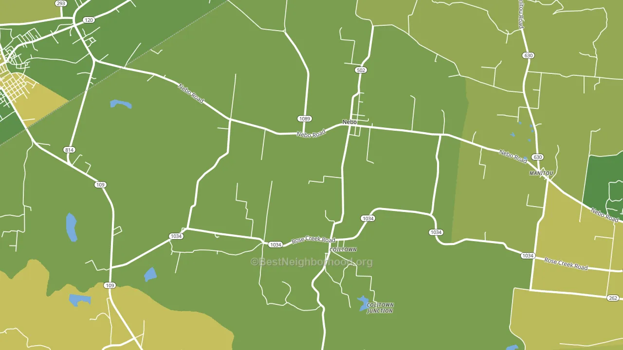 Nebo, KY block-group voter-turnout map