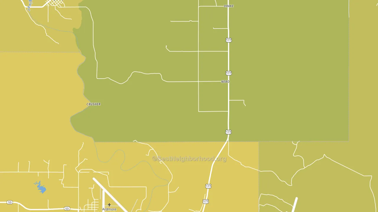 Nebo, OK block-group voter-turnout map