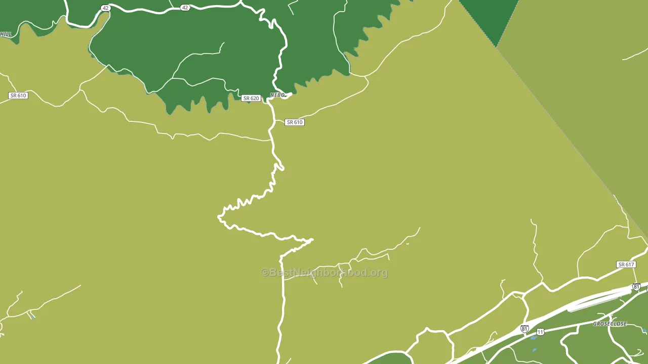 Nebo, VA block-group voter-turnout map