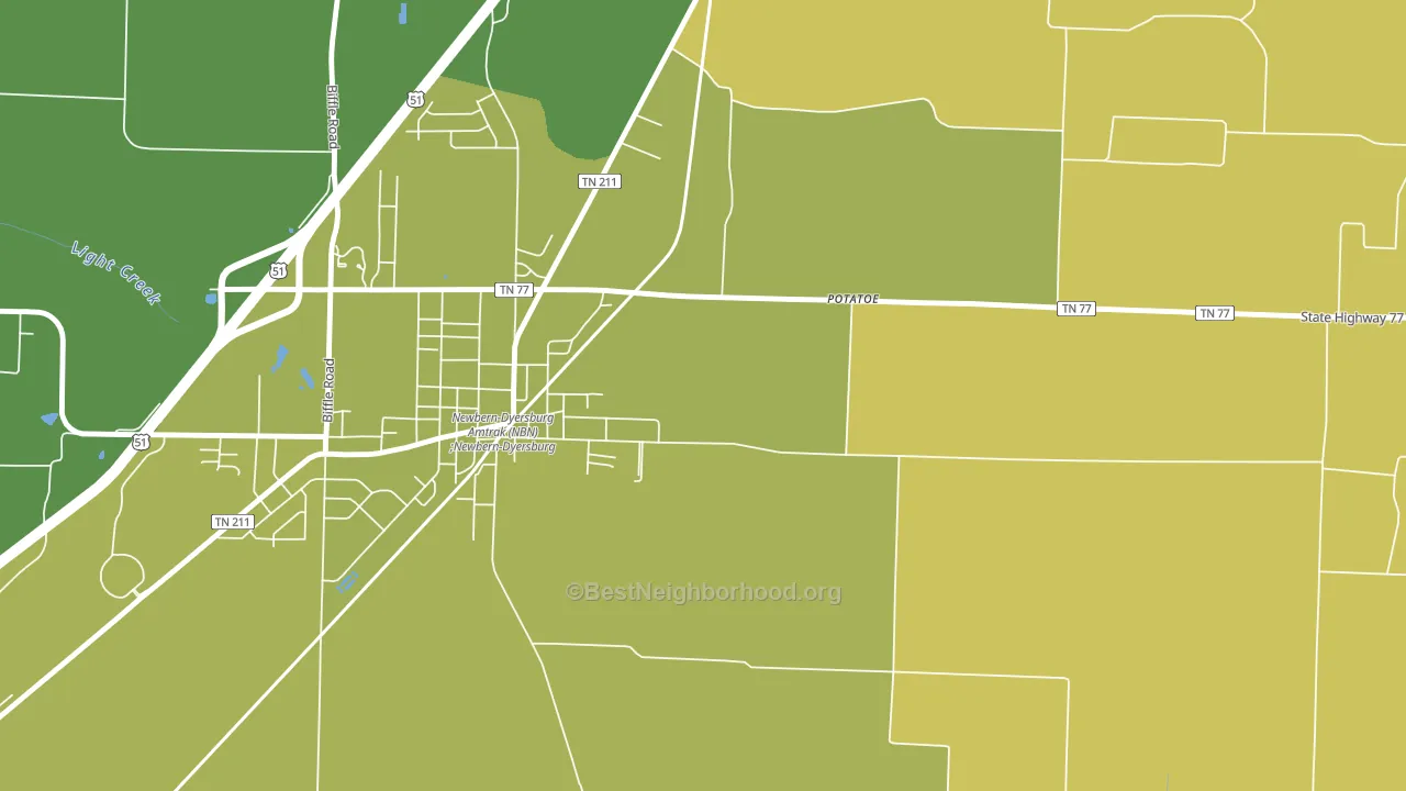 Neboville, TN block-group voter-turnout map