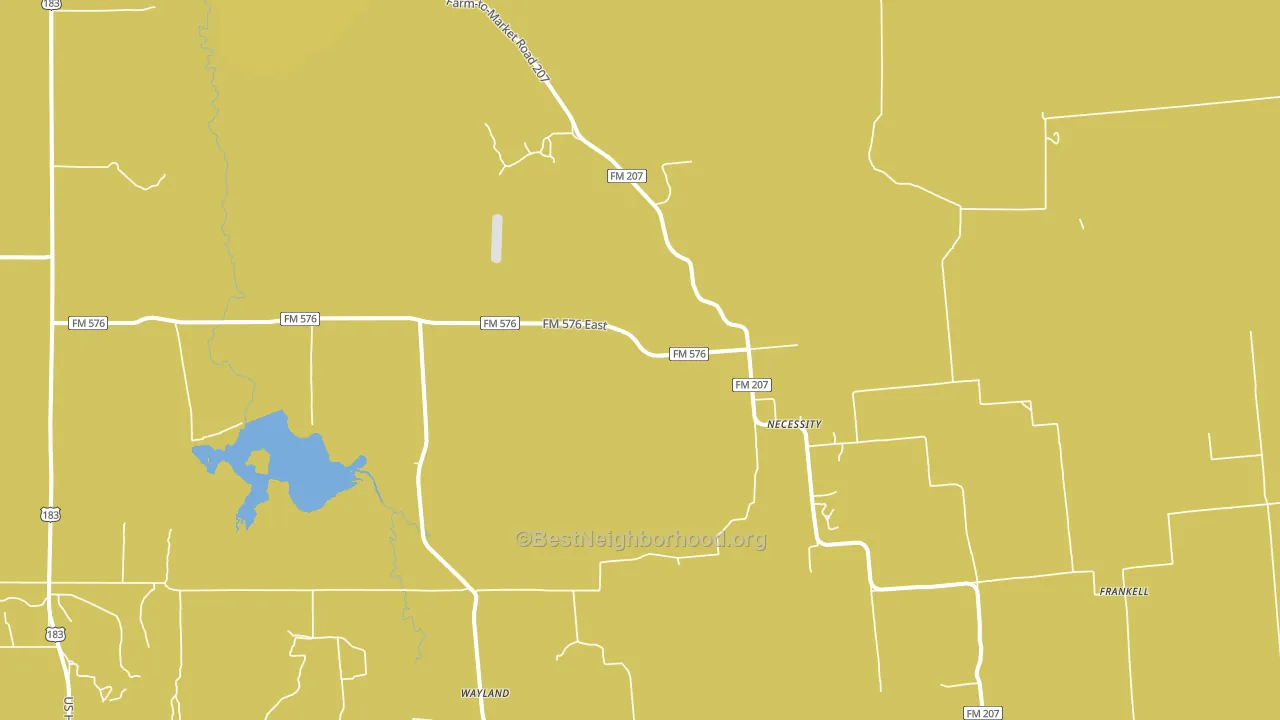 Necessity, TX block-group voter-turnout map