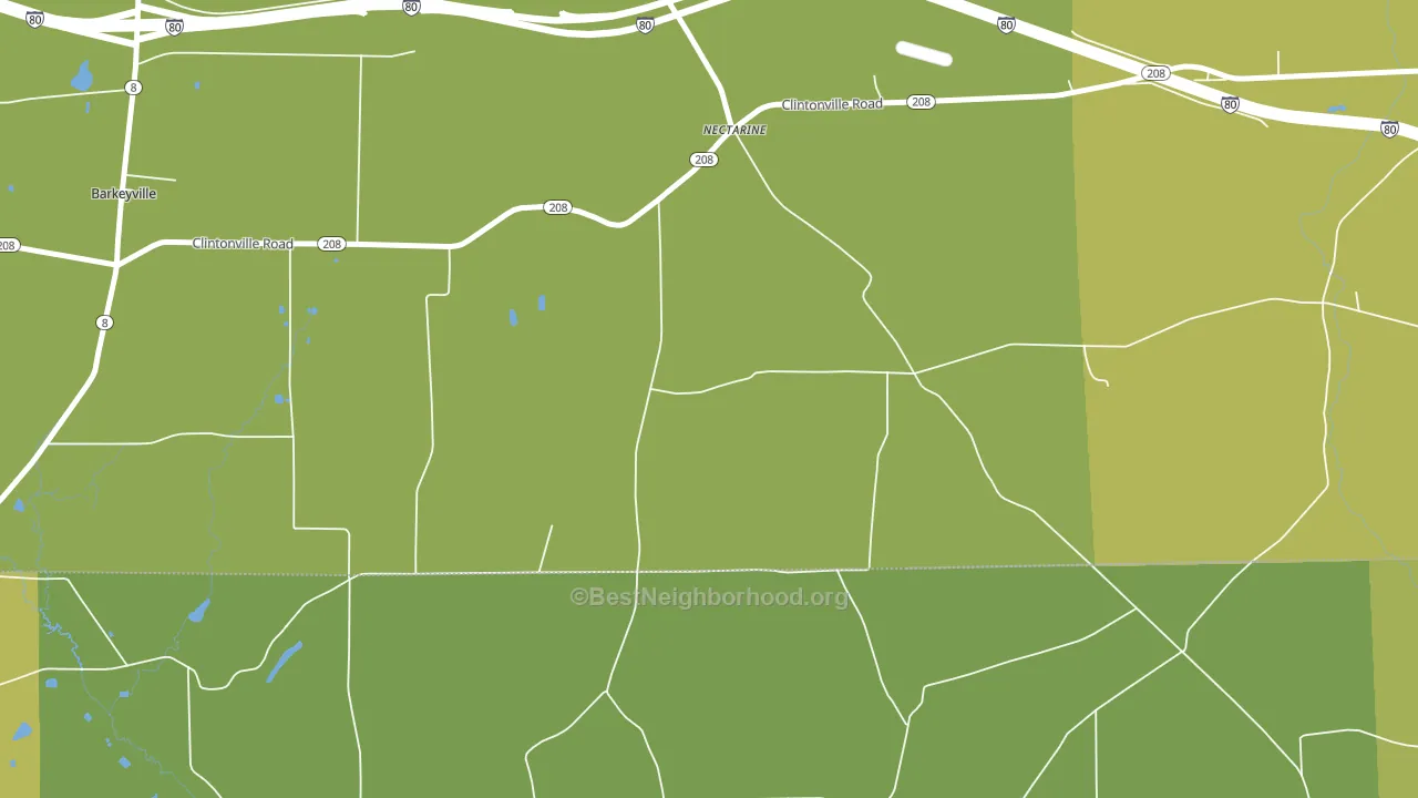 Nectarine, PA block-group voter-turnout map