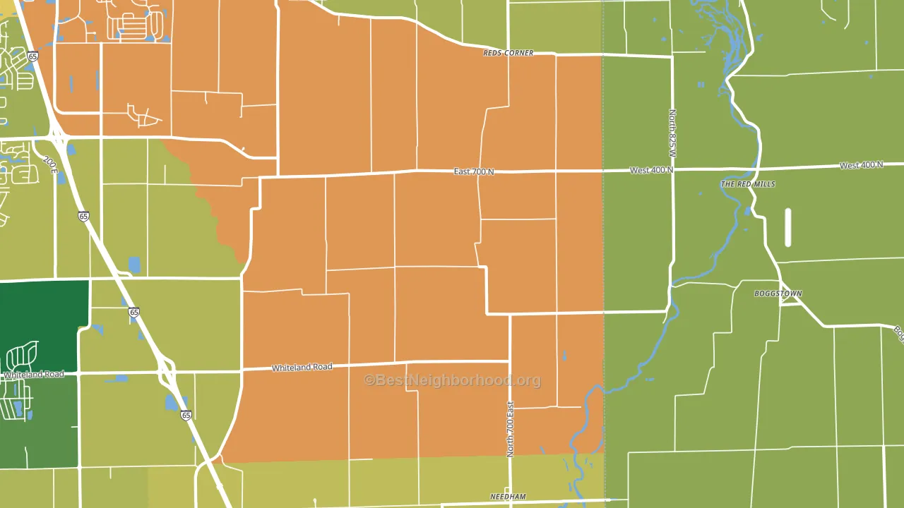 Needham, IN block-group voter-turnout map
