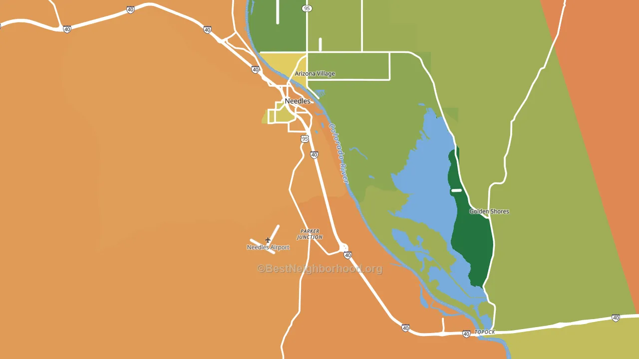 Needles, CA block-group voter-turnout map