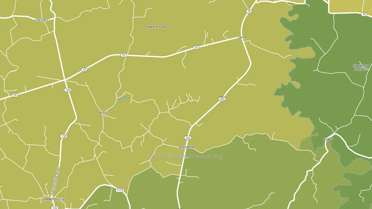 Needmore, KY block-group voter-turnout map